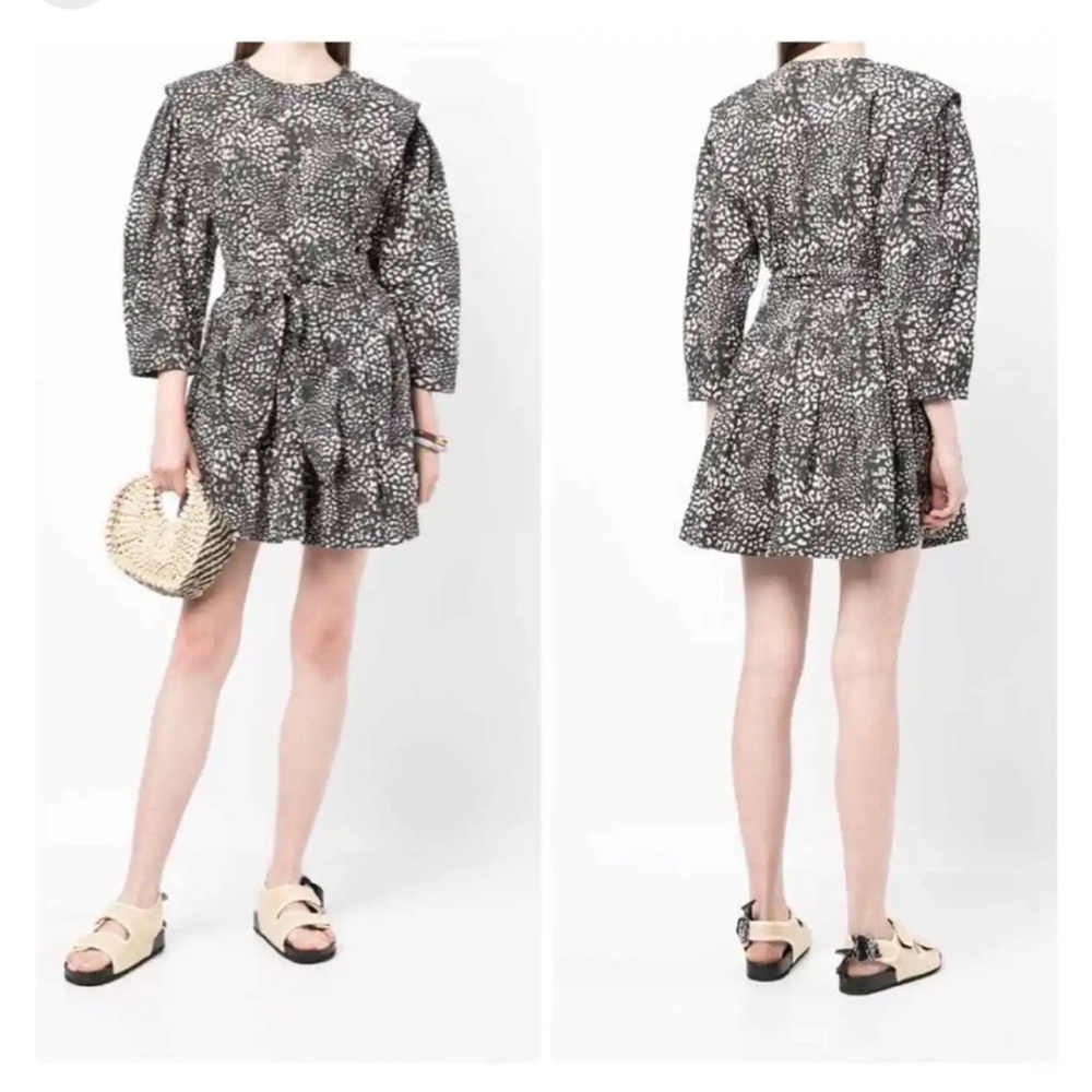 Sea New York Leopard print belted dress